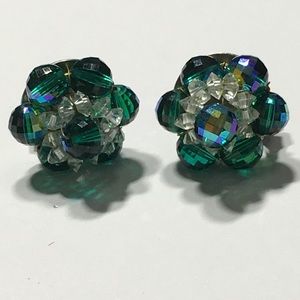 🔆 Vintage AB Cluster Clipon Earrings